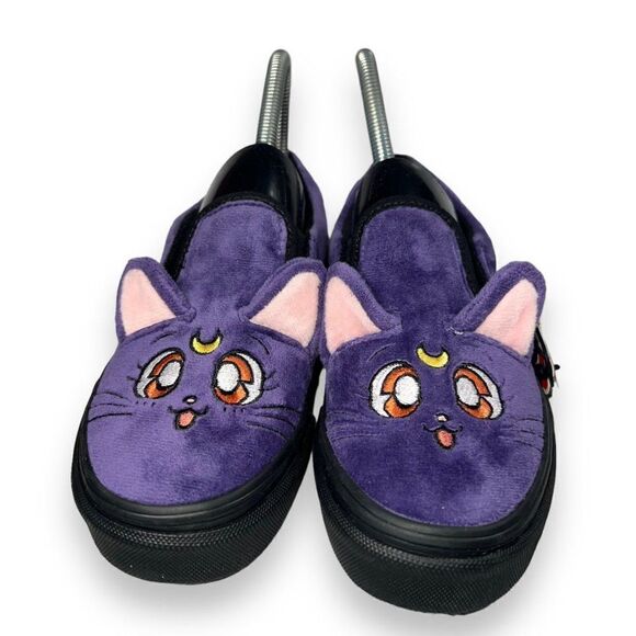 Vans x Sailor Moon Pretty Guardian Luna Slip-on Sneakers Purple / Black Youth 2 - Picture 3 of 12
